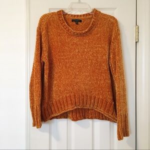Marigold colored chenille sweater